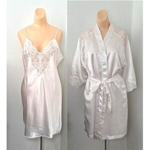 Vintage Faye Robe Nightie Set Sz Medium Pale Pink Intimates Feminine Lacey Sexy
